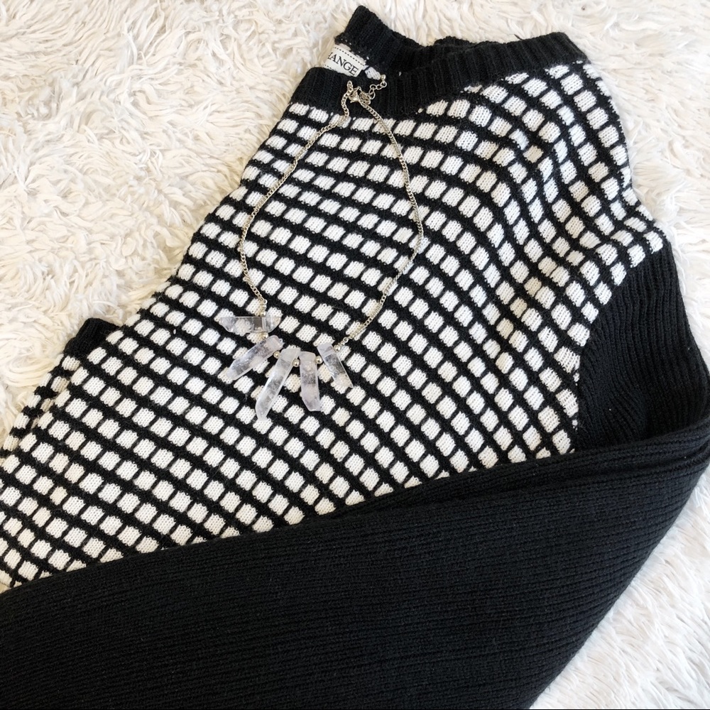 oversized checkered sweater